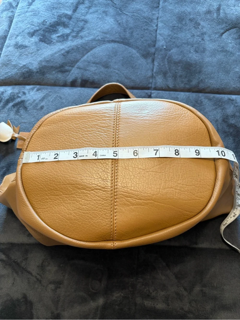 New Large Brown Pebble Leather Hobo Shoulder Tote